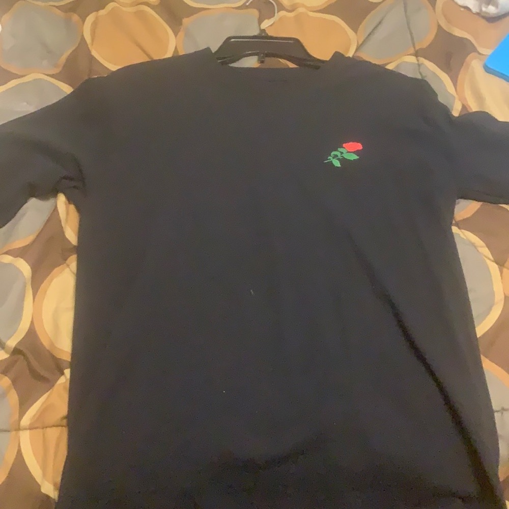 Black shirt with roses
